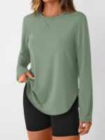 AUTOMET Lengthy Sleeve Exercise Tops for Girls Athletic UPF 50+ Solar Rash G... - Image 4