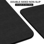 Rowing Machine Mat 96" x 28" With Sports activities Towel and Strap,Treadmill Mat... - Image 5