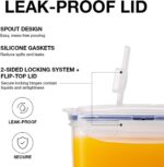 LocknLock Aqua Fridge Door Water Jug with Deal with BPA Free Plastic Pitc... - Image 3