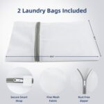 54" x 27.5" Silicone Washer Dryer Countertop Mat with 2 Laundry Luggage –... - Image 3