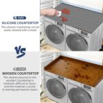 54" x 27.5" Silicone Washer Dryer Countertop Mat with 2 Laundry Luggage –... - Image 6