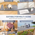 54" x 27.5" Silicone Washer Dryer Countertop Mat with 2 Laundry Luggage –... - Image 7