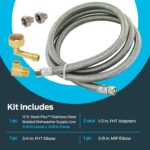 Eastman Dishwasher Set up Package, 12 Foot Hose with Adapters, 3/8 I... - Image 4