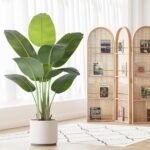 Synthetic Chicken of Paradise Plant 4Ft Tall Pretend Tropical Palm Tree Lar... - Image 4