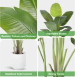 Synthetic Chicken of Paradise Plant 4Ft Tall Pretend Tropical Palm Tree Lar... - Image 5