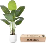 Synthetic Chicken of Paradise Plant 4Ft Tall Pretend Tropical Palm Tree Lar... - Image 7