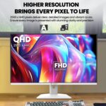 CRUA 32Inch White Monitor, QHD (2560X1440P), 75Hz Pc Monitor, IP... - Image 5