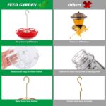 FEED GARDEN 2 Pack 16 OZ Hummingbird Feeders for Outside 5 Feeder Port... - Image 4