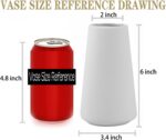 Easy Vase for Flowers Vegetation, Matte Vases for Fashionable Desk Shelf Hom... - Image 3