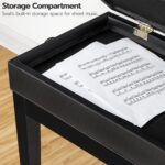 HOOBRO Adjustable Piano Bench with Storage Compartment for Music Sheet... - Image 7