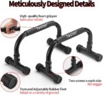 Push Up Bar, Parallettes Bars For L-sit & Dip, Heavy-Obligation No Wobbling ... - Image 4