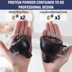 RED HARE Premium Protein Powder Containers with Sturdy Aluminium Carab... - Image 3