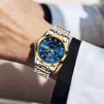 OLEVS Stainless Metal Traditional Watches, Giant Face Quartz Costume Watches... - Image 4