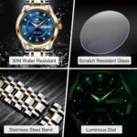 OLEVS Stainless Metal Traditional Watches, Giant Face Quartz Costume Watches... - Image 6