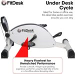 FitDesk Underneath Desk Bike Train Machine, Compact Magnetic Pedal Exerc... - Image 3