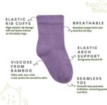 Luna Seamless-Toe Viscose from Bamboo Crew Socks - Delicate Eco-Pleasant 6... - Image 5