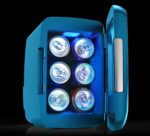 Frigidaire EFMIS179 Gaming Gentle Up Mini Beverage Fridge, Blue - Image 9