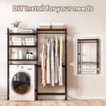 Over The Washer and Dryer Storage Shelf Bamboo,5 Tiers Laundry Room Dr... - Image 5