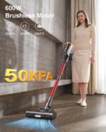 Cordless Vacuum Cleaner, 600W/50KPa/70Mins Vacuum Cleaners for Residence, S... - Image 3