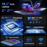 Naclud 15.6 Inch Laptop computer Pc, Home windows 11 Laptops with 16GB RAM 102... - Image 3