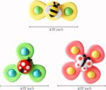ALASOU 3PCS Suction Cup Spinner Toys for 1 Yr Outdated Boy Woman|Spinning ... - Image 4
