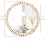Boho Wall Mounted Mirror, 12 Inch Spherical Picket Bead Hanging Mirrors, R... - Image 3