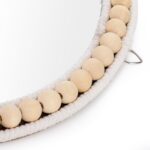 Boho Wall Mounted Mirror, 12 Inch Spherical Picket Bead Hanging Mirrors, R... - Image 5