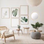 Boho Wall Mounted Mirror, 12 Inch Spherical Picket Bead Hanging Mirrors, R... - Image 6