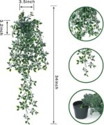 2pcs Faux Hanging Crops for Room Decor, Synthetic Potted Crops for ... - Image 3