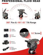 IFOOTAGE Cobra 3 Monopod Package with Fluid Head C180F-P + K5S, Carbon Fib... - Image 5