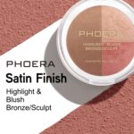 PHOERA Contour Palette,Shades with Highlighter & Bronzer & Blush,Non-g... - Image 7