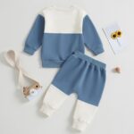 Kupretty Toddler Child Boy Fall Winter Garments Colour Block Lengthy Sleeve ... - Image 8