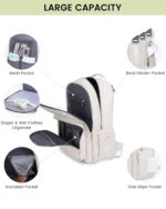 LOVEVOOK Leather-based Diaper Bag Backpack, Quilted Child Bag with Altering P... - Image 3