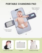 LOVEVOOK Leather-based Diaper Bag Backpack, Quilted Child Bag with Altering P... - Image 4