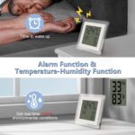 Small Clock Digital Battery Operated Alarm Clock with Auto Backlight, ... - Image 5