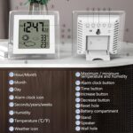 Small Clock Digital Battery Operated Alarm Clock with Auto Backlight, ... - Image 7