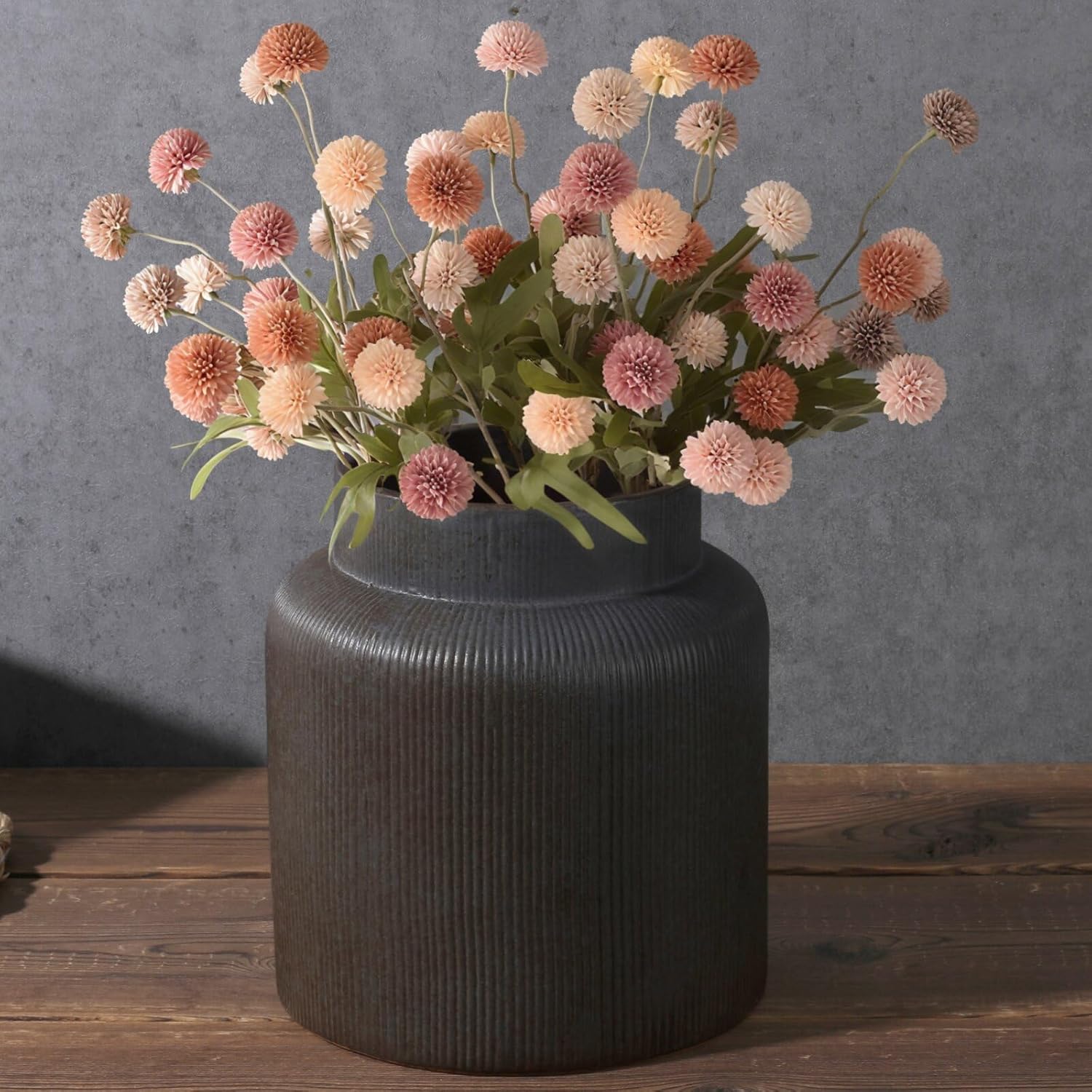 Rustic Vases for Decor, Farmhouse Ceramic Vase for Flowers, Classic De... - Image 9