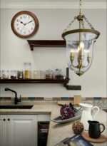 Wood Wall Clock with Retro Design, 11 Inches Spherical Wall Clocks Batte... - Image 5