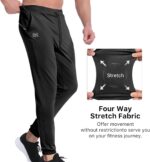 BROKIG Mens Gymnasium Jogger Pants Light-weight Tapered Slim Exercise Sweatpan... - Image 5