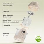 IAGREEA Glass Child Meals Maker, One Step Child Meals Processor Steamer Pu... - Image 4