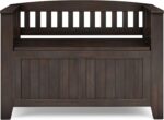 SIMPLIHOME Acadian Entryway Storage Bench - 36 inch Broad Strong Wooden Sm... - Image 6