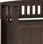 SIMPLIHOME Acadian Entryway Storage Bench - 36 inch Broad Strong Wooden Sm... - Image 7
