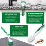Libman Inexperienced & White Cleansing Brush Equipment, 3-Piece Set, All-Goal Brus... - Image 6