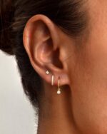 Freekiss 3 Pairs Gold Hoop Earrings Set: Dainty Stud Earrings Stylish S... - Image 3