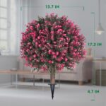 Set of two Synthetic Rose Boxwood Topiary Ball Bush for Outside with Gr... - Image 7