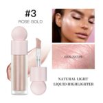 Liquid Highlighter Make-up Face Highlighters & Luminizers, Pink Highlig... - Image 3