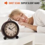 Battery Alarm Clock,Night time Gentle,Classic Hangable Tremendous Silent Non Tick... - Image 4