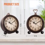 Battery Alarm Clock,Night time Gentle,Classic Hangable Tremendous Silent Non Tick... - Image 7
