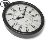 Menterry Oval Retro Wall Clock, Rustic Classic Model, Black Vintage De... - Image 3
