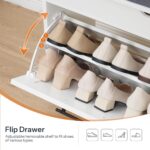 HOOBRO 3 Tier Shoe Storage Bench with Flip Drawer and Flip-Open Storag... - Image 6